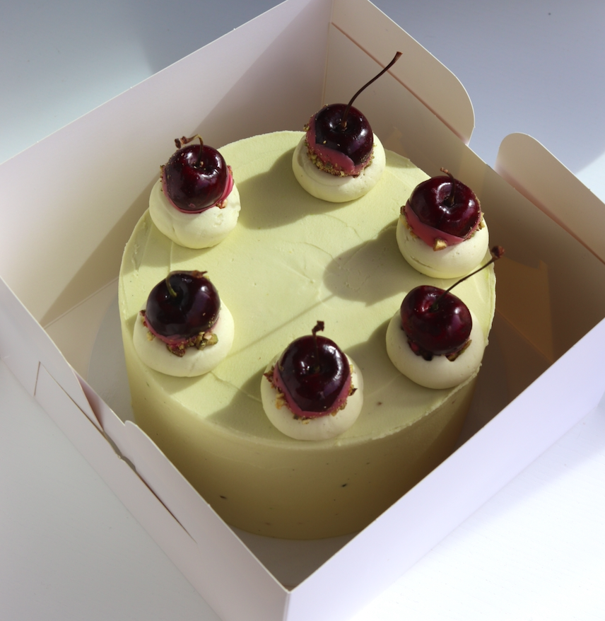 Cherry, Pistachio and Almond Cake