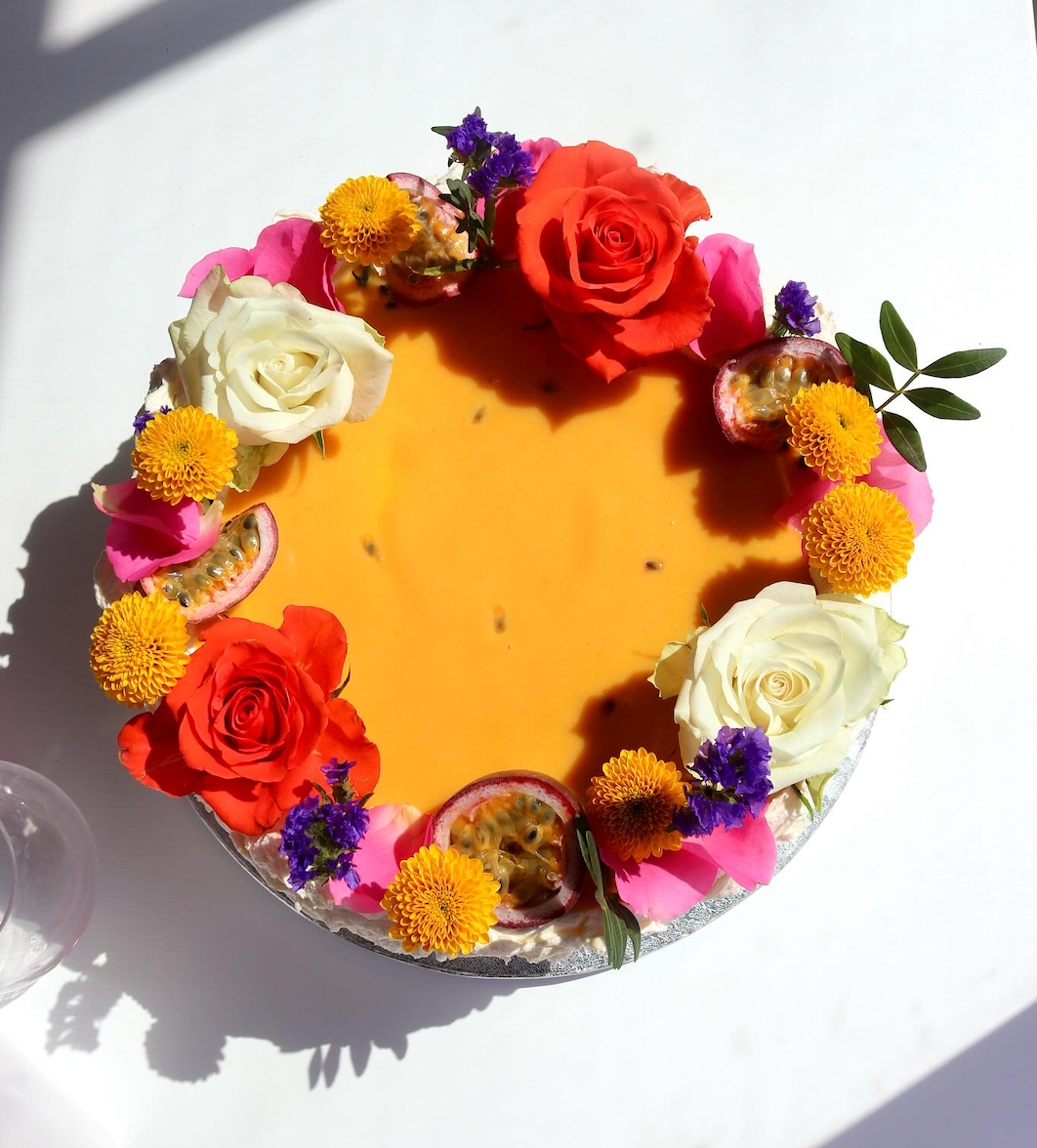Passionfruit, Yuzu and Mango Cake