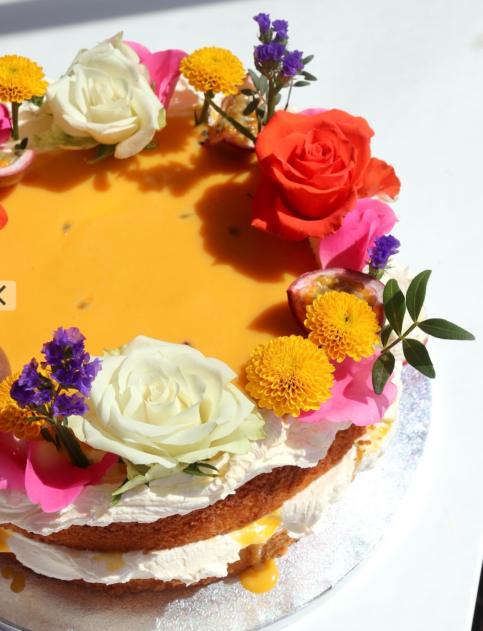 Passionfruit, Yuzu and Mango Cake