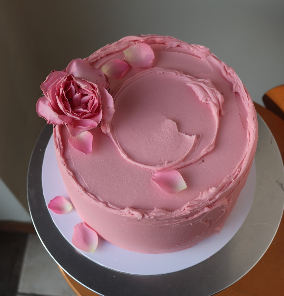 Petals and swoop cake