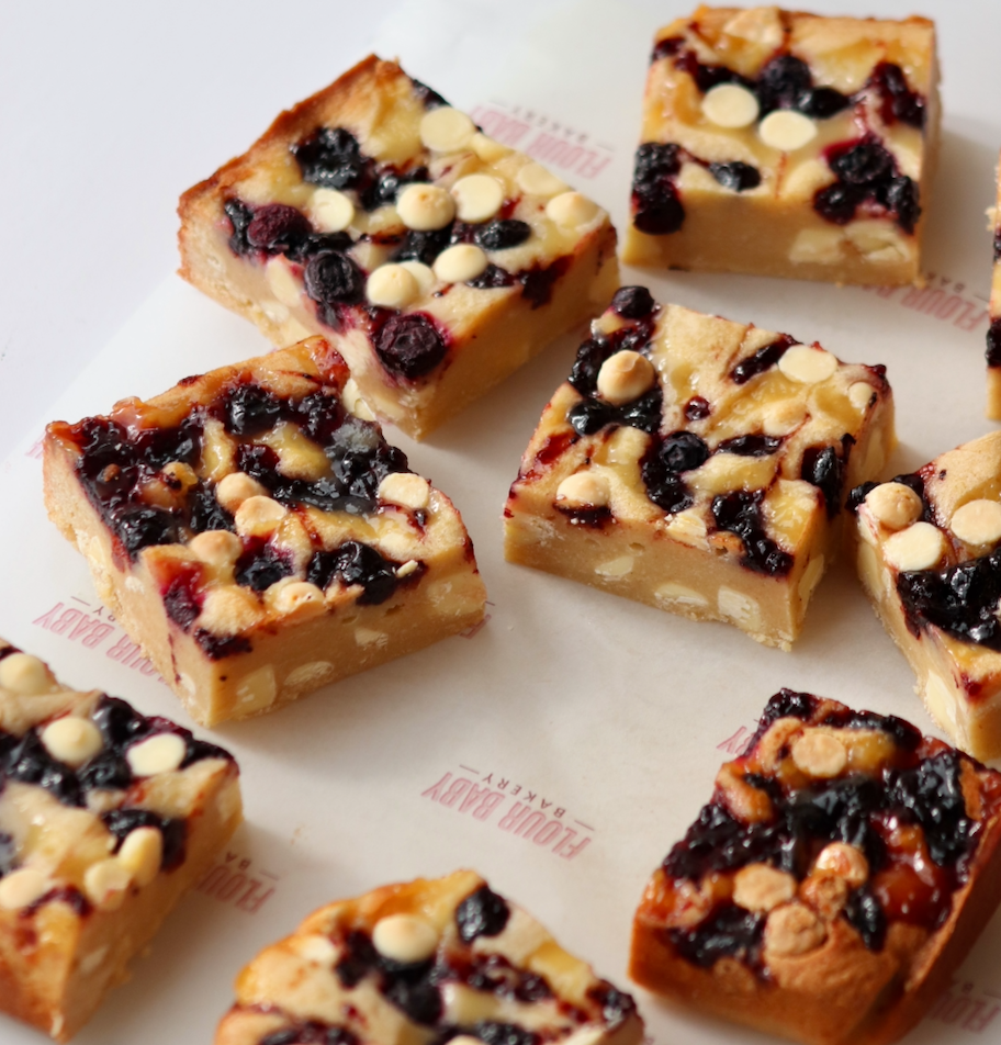 Lemon and Blueberry Blondie