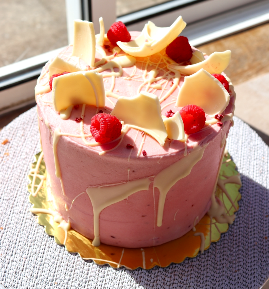 Raspberry and White Chocolate Cake