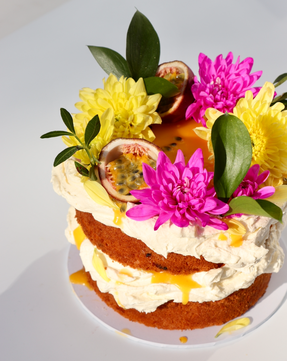 Passionfruit, Yuzu and Mango Cake