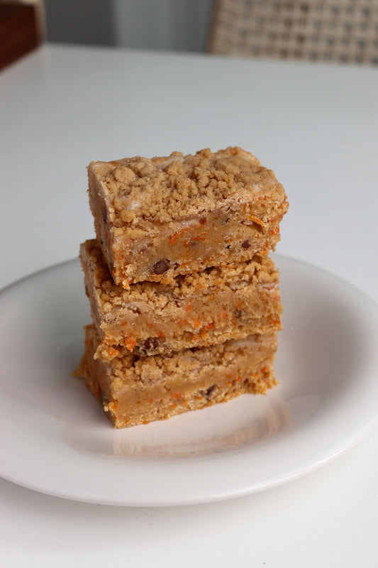 Carrot Crumble Blondies