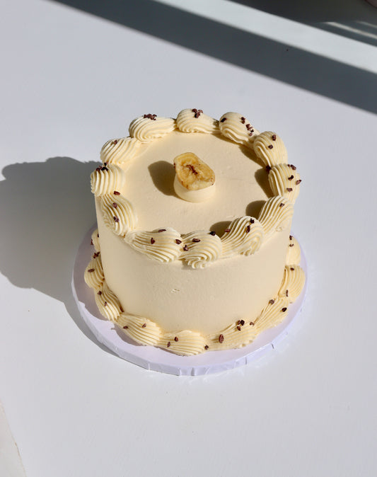 Banana, Salted Caramel and Choc Chip Cake