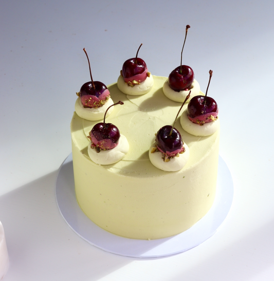 Cherry, Pistachio and Almond Cake