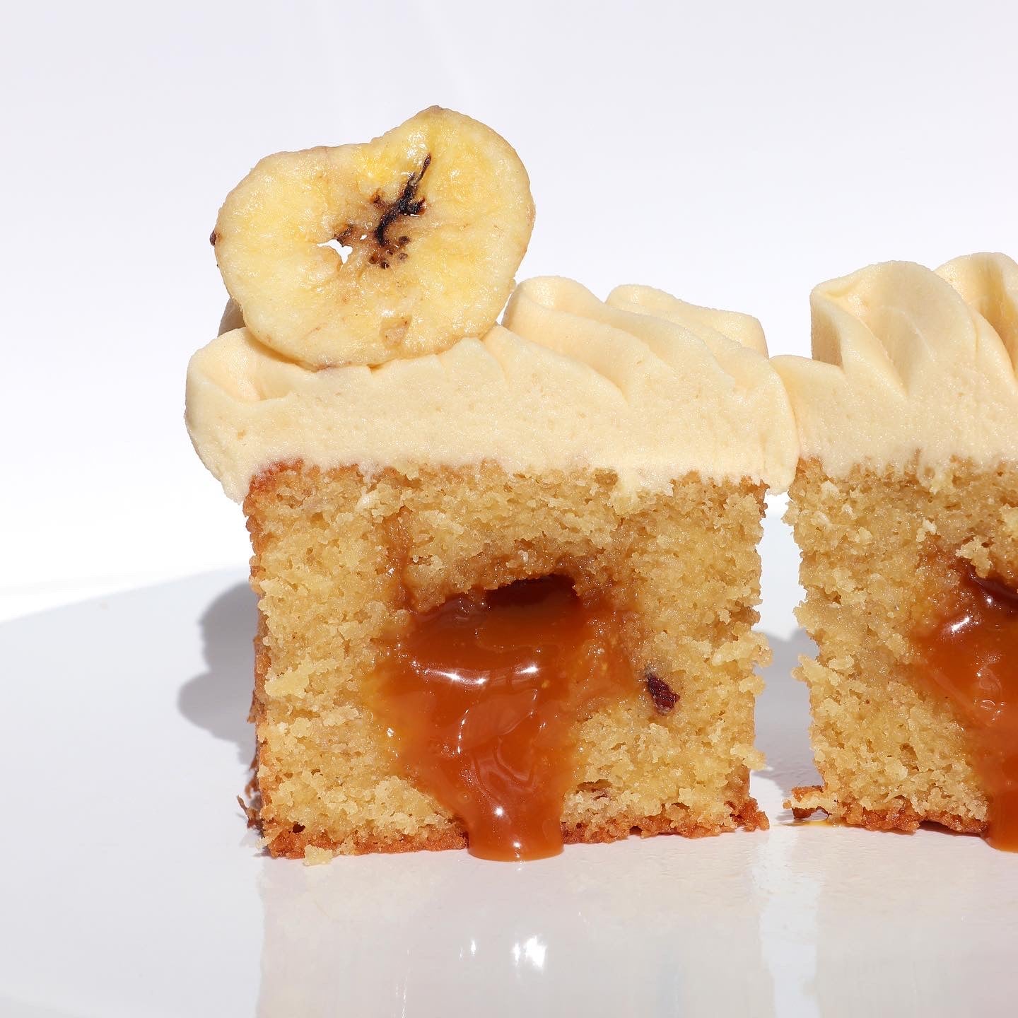 Banana, Almond and Banana Salted Caramel Mini Cake