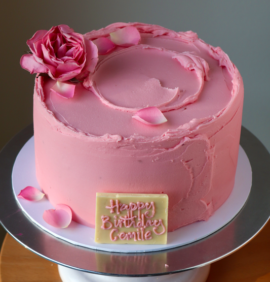 Petals and swoop cake