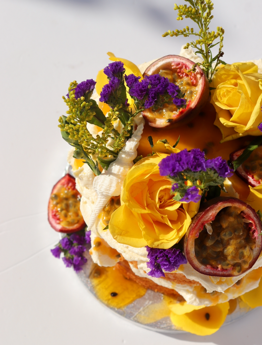 Passionfruit, Yuzu and Mango Cake